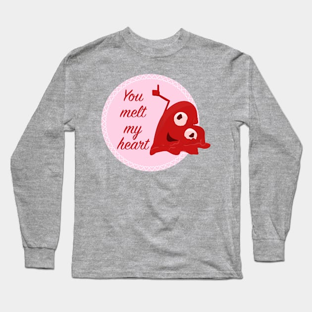 You Melt My Heart (This Is Fine!) Long Sleeve T-Shirt by dinomitrondesigns